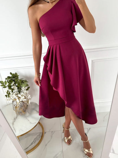 Elegant One-Shoulder Dress