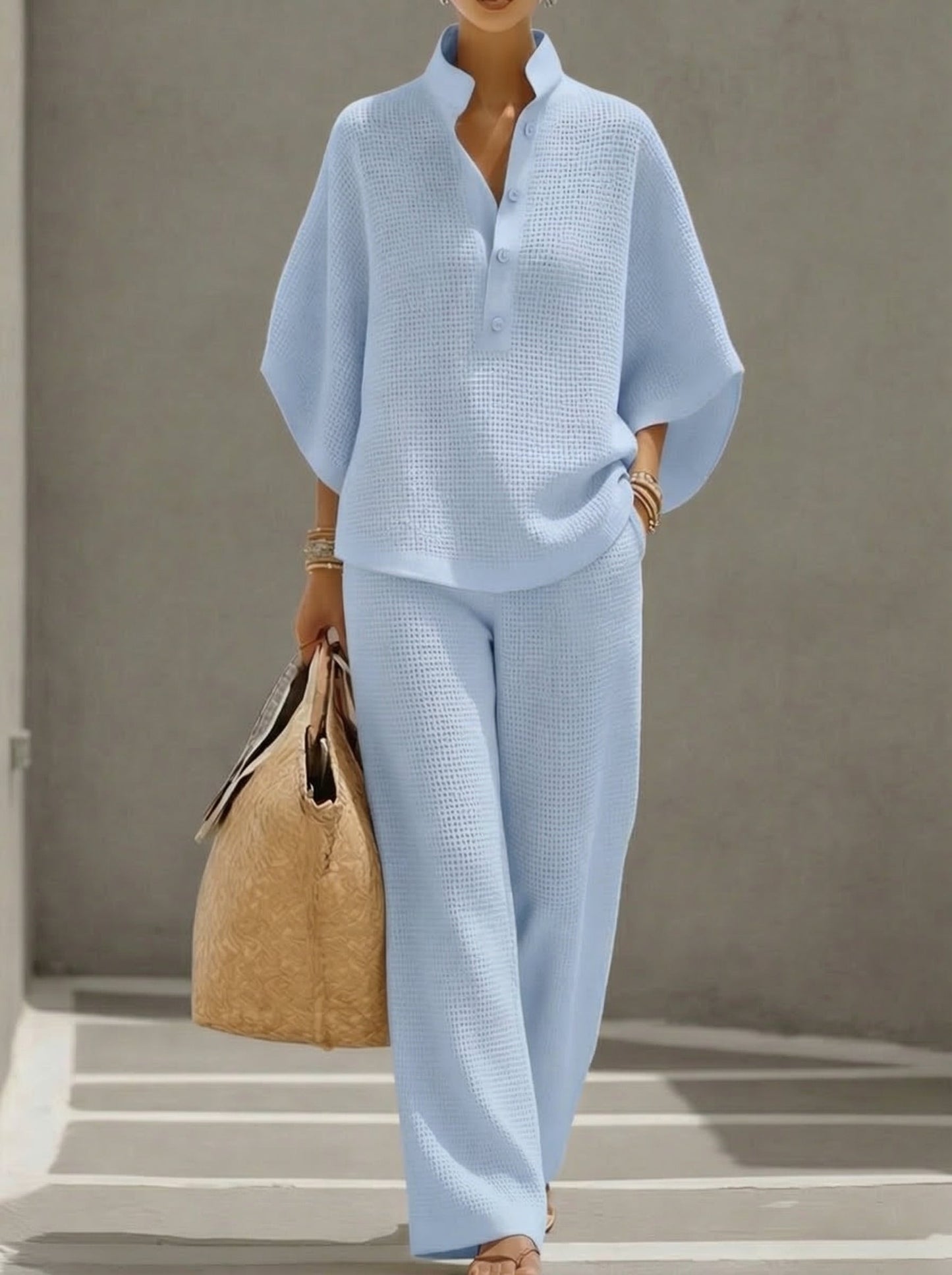 Two-Piece Women's Waffle Set