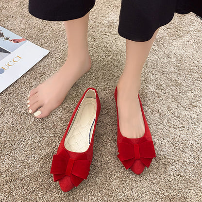 Women’s Fashionable Bow Heels with Elegant Thick Heel