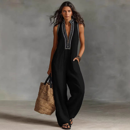 Simple Women's Sleeveless Jumpsuit