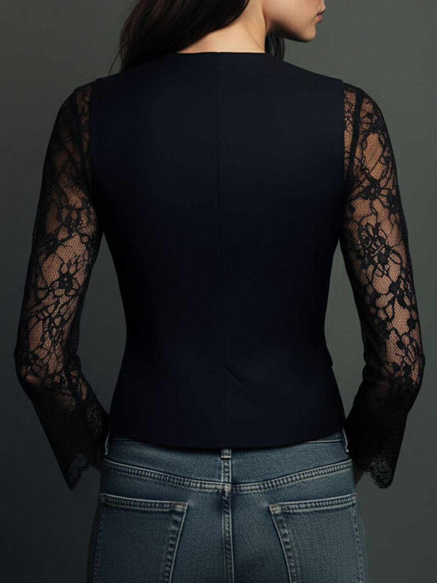 Seweryna | Elegant Blouse with Lace Details