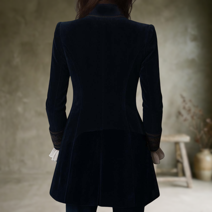 Federica | Vintage Long Velvet Jacket Federica