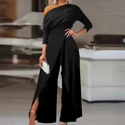 Elegant One-Shoulder Women's Jumpsuit