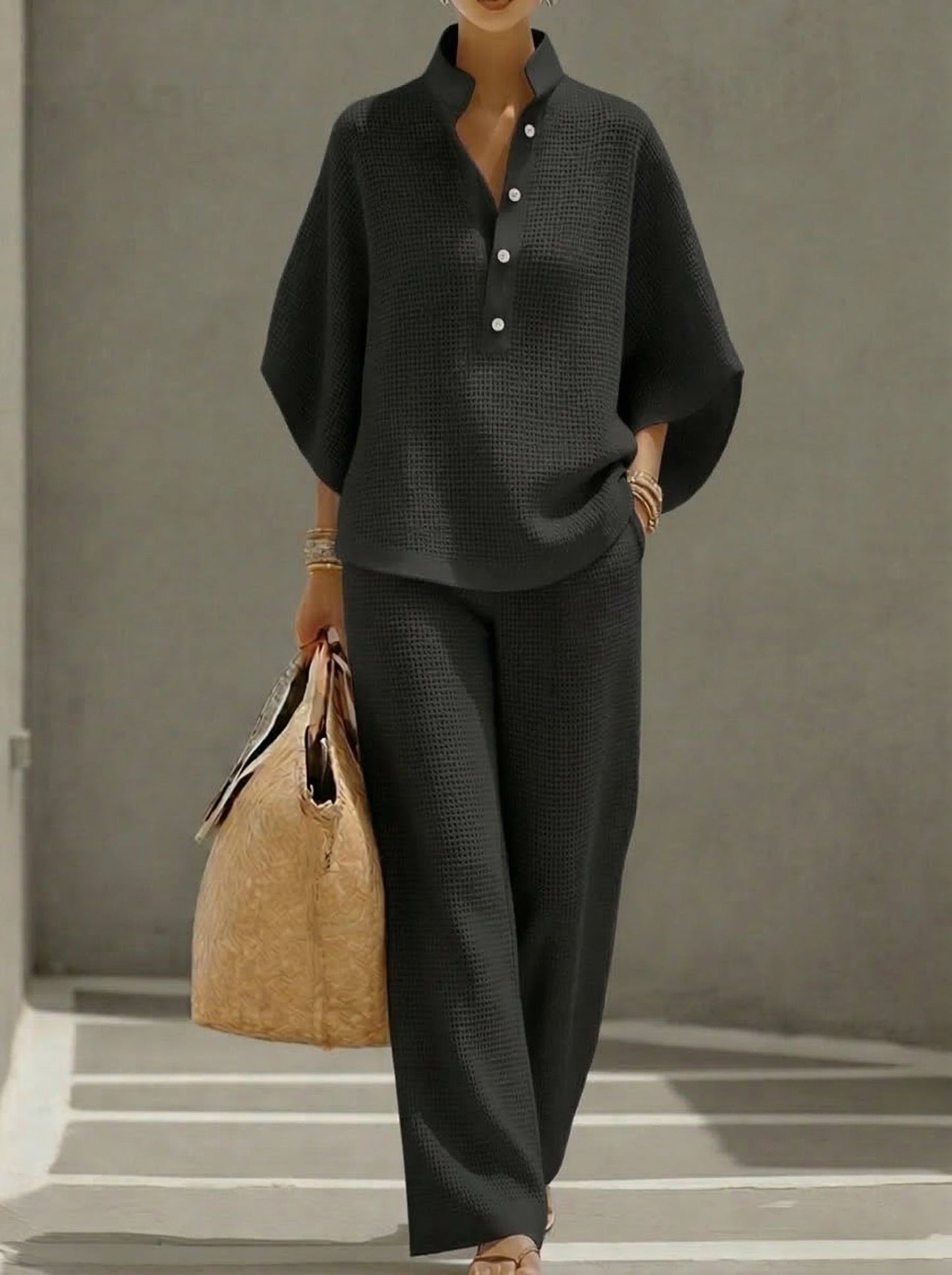 Two-Piece Women's Waffle Set
