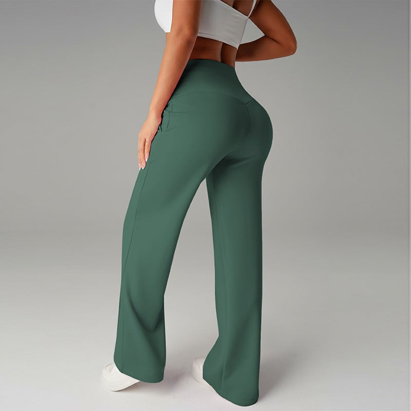 Women's Solid Color Pants with Straight Legs