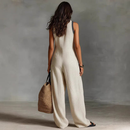 Simple Women's Sleeveless Jumpsuit