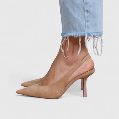 Aniya - Pointed Toe Heels with Back Strap