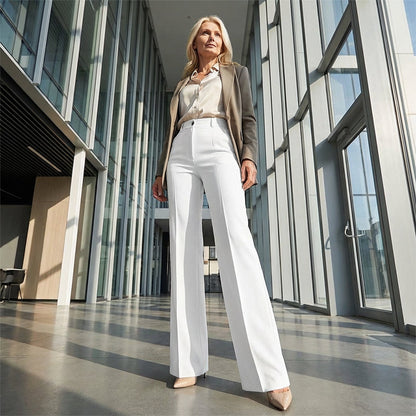 Women's High-Waisted Suit Pants