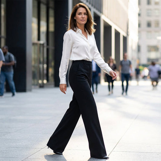 Women's High-Waisted Suit Pants